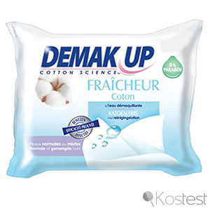 Lingettes démaquillantes Fraicheur Coton Demak up