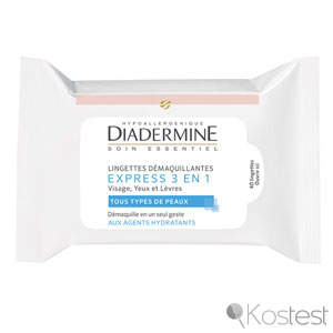 Lingettes démaquillantes Express 3 en 1 Diadermine