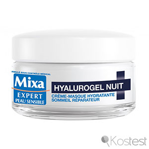 Crème-masque hydratante hyalurogel nuit Mixa